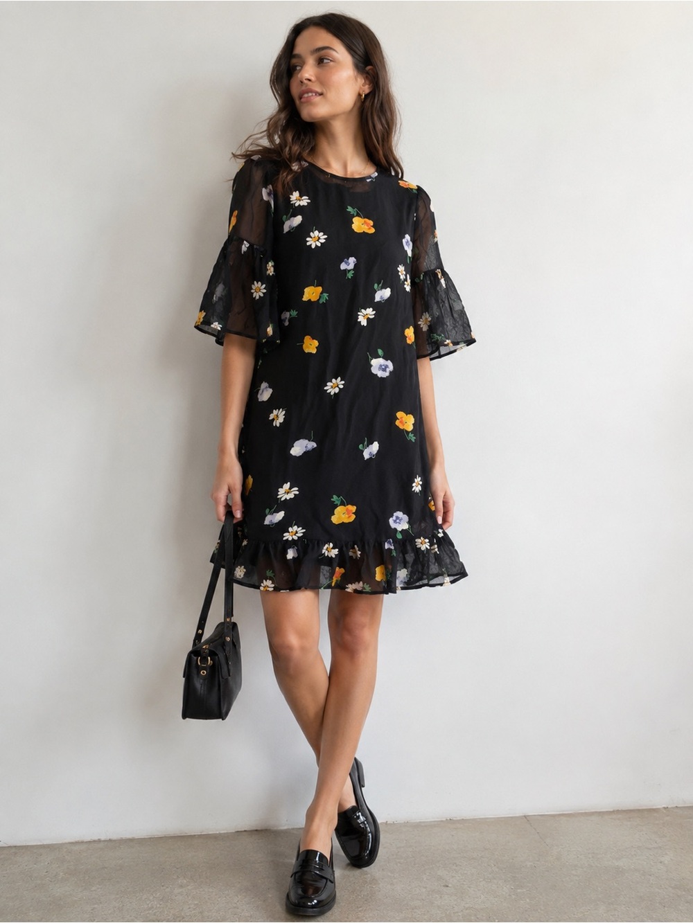 GANNI Lorita floral-print mini dress